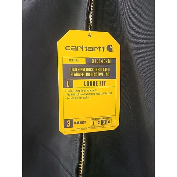 Carhartt Hooded Active Jacket Men's 3XL Tall Loose Fit Black Duck Insulated New - Picture 5 of 6